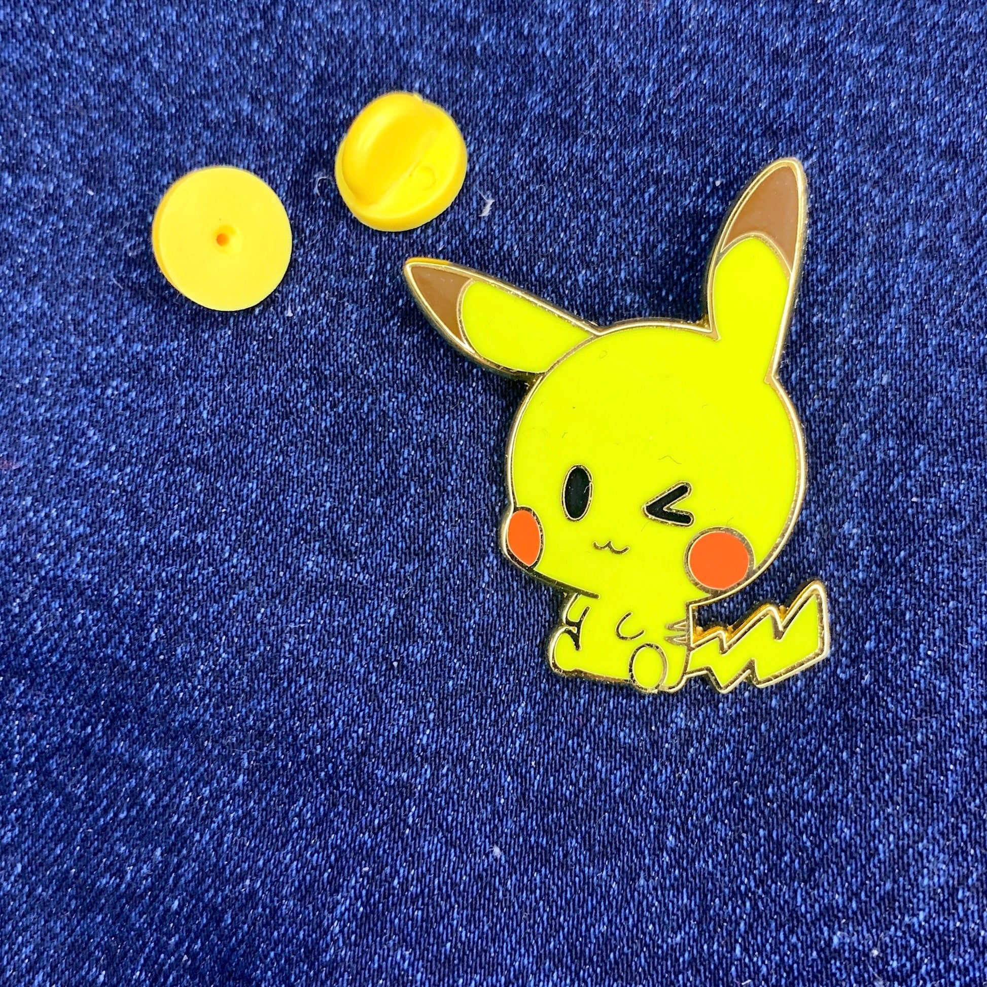 Pokemon Pikachu enamel pin with gold plating