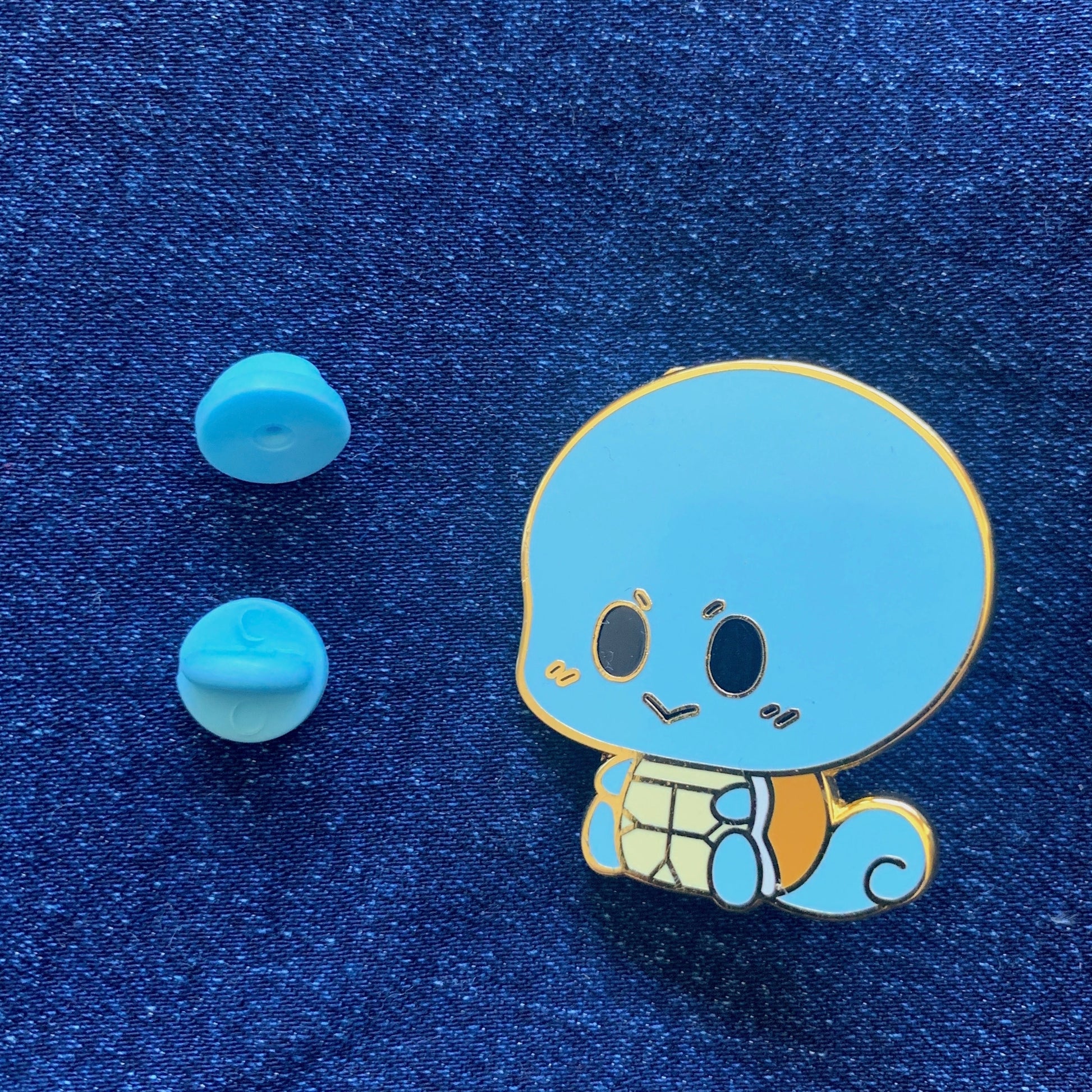 Pokemon Squirtle enamel pin in chibi-style