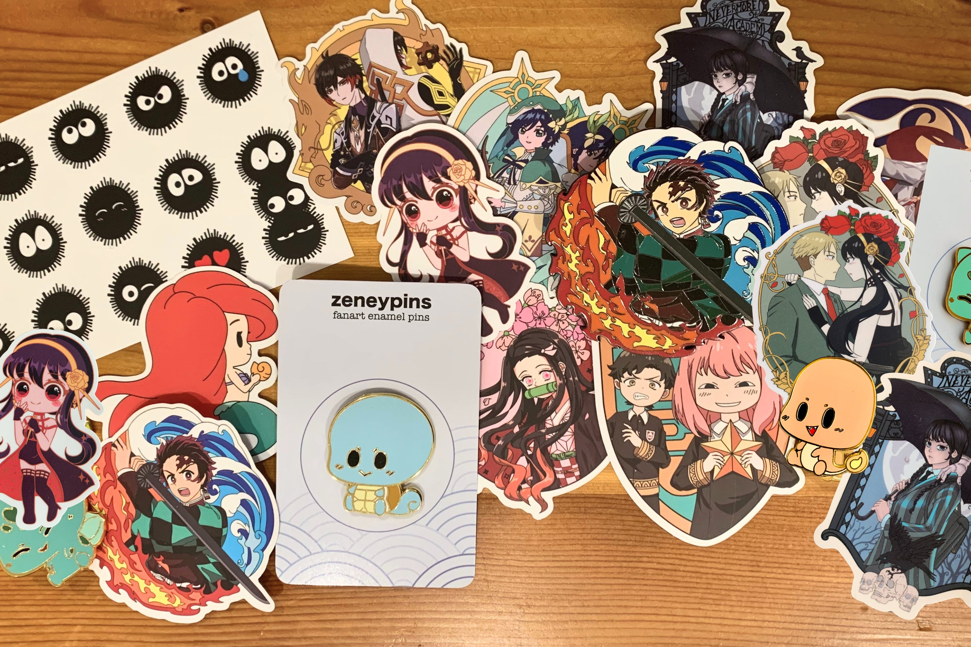 zeneypins are anime and cartoon inspired enamel pins and stickers created to bring you a moment of joy!