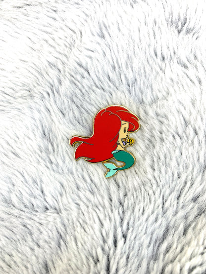 Chibi Ariel the Little Mermaid, Disney, inspired enamel pin