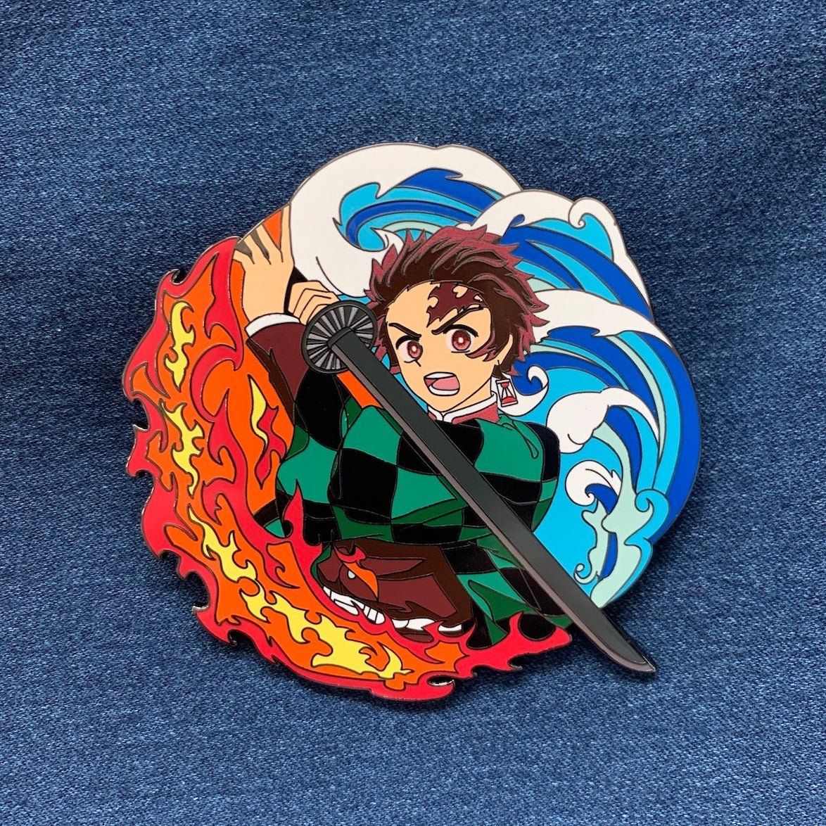 Demon Slayer 3" fanart enamel pin - Tanjiro Kamado - zeneypins