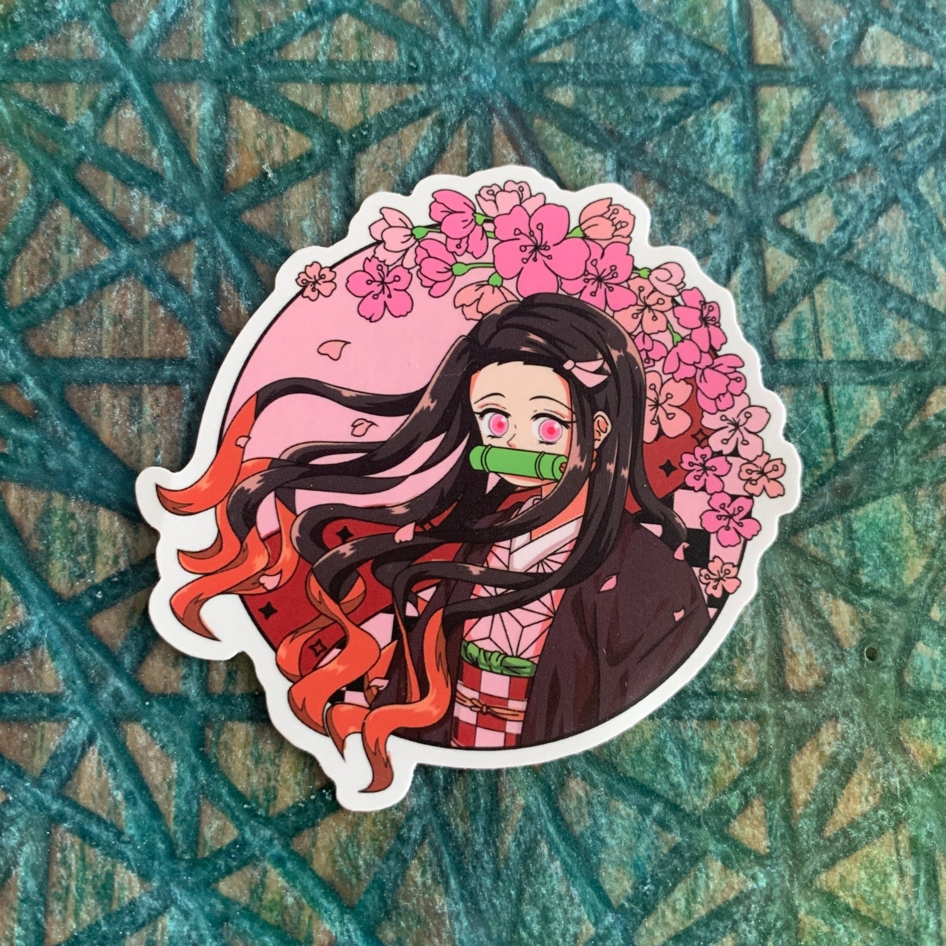 Demon Slayer Nezuko Kamado 3" fanart sticker - zeneypins