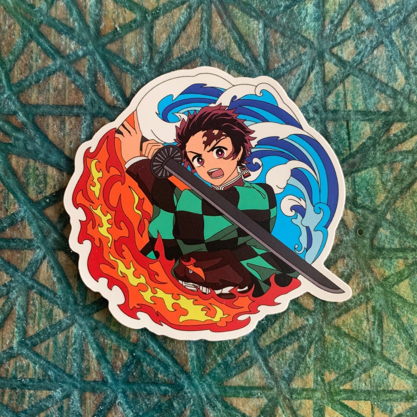 Demon Slayer Tanjiro Kamado 3" fanart sticker - zeneypins