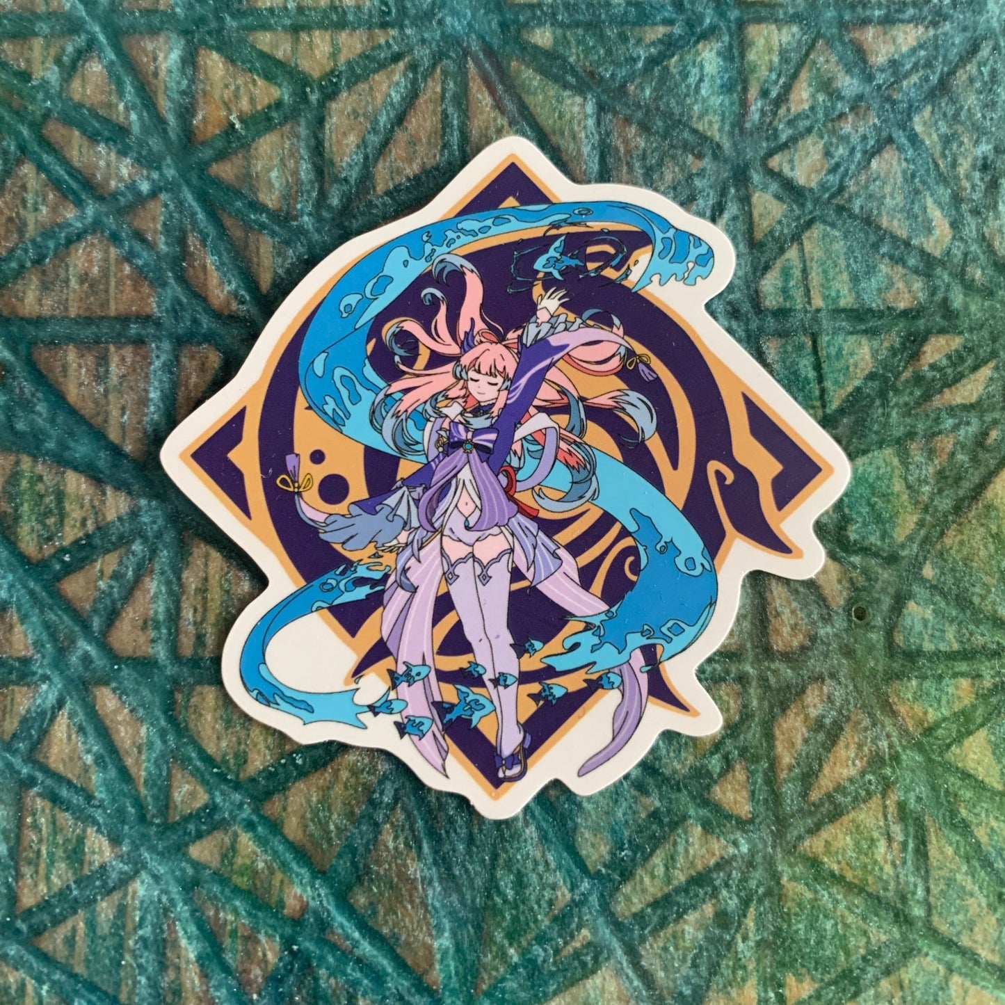 Genshin Impact Kokomi 3" fanart sticker - zeneypins