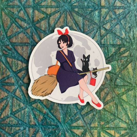 Ghibli Kiki's Delivery Service 3" fanart sticker - zeneypins