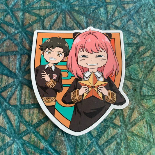 Spy X Family Anya Forger & Damian Desmond 3" fanart sticker - zeneypins