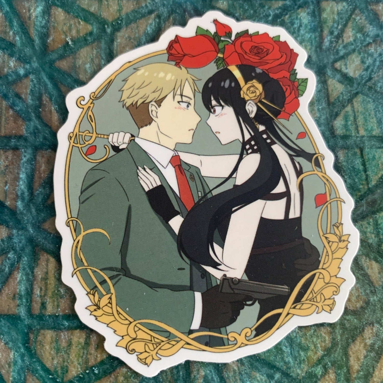 Spy X Family Yor Forger & Loid Forger 3" fanart sticker - zeneypins