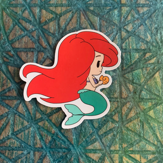 Storybook: The Little Mermaid Ariel 3" fanart sticker - zeneypins